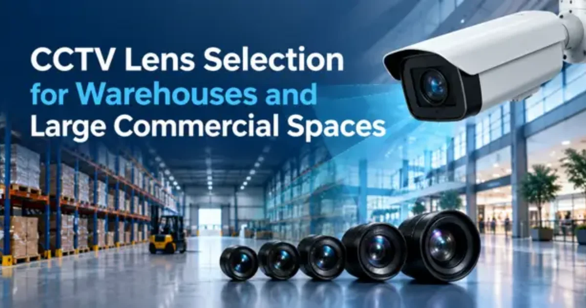 CCTV lens for warehouse security.