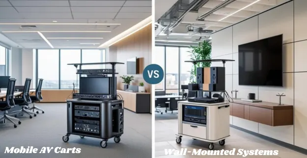 Mobile AV Carts vs. Wall-Mounted Systems
