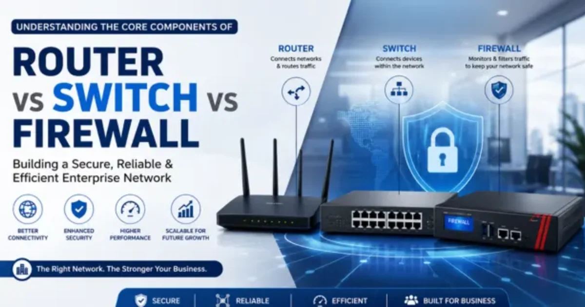 Router vs Switch vs Firewall for Business Networks