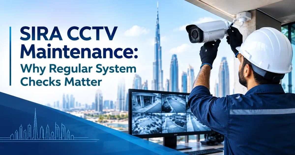 SIRA CCTV maintenance and regular security system checks in Dubai