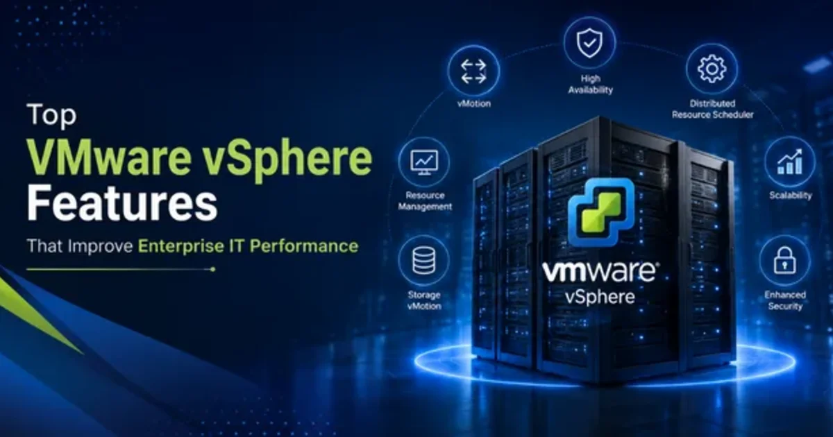 VMware vSphere features for enterprise virtualization and IT performance
